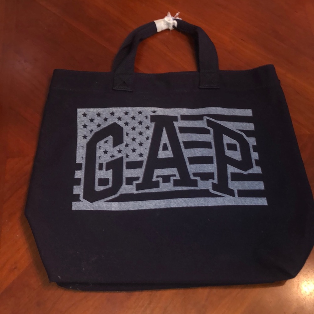 Gap NWOT EUA flag blue w white logo canvas bag “as is” - Picture 1 of 9